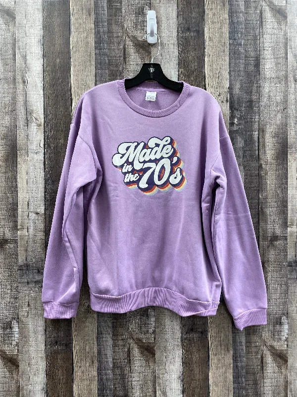 Purple Sweatshirt Crewneck Cmf, Size L