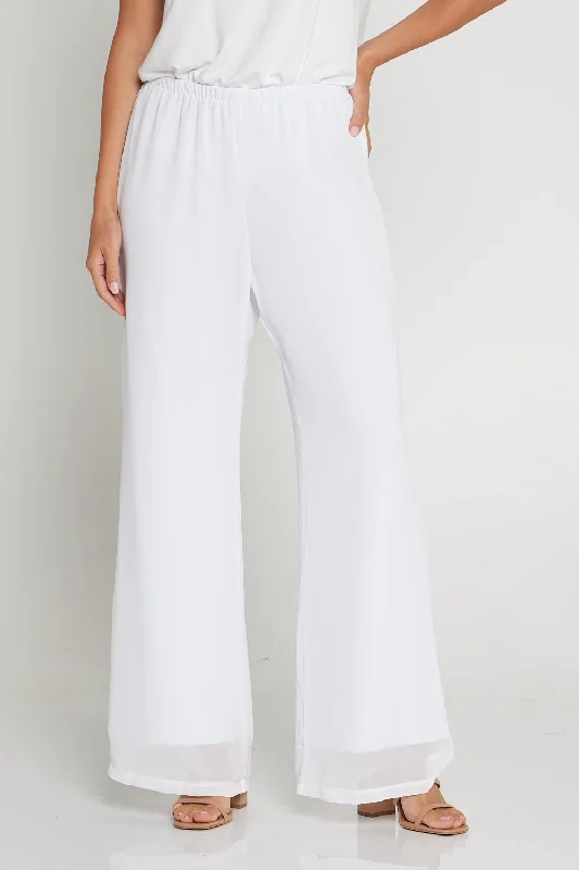 Rendezvous Chiffon Pants - White