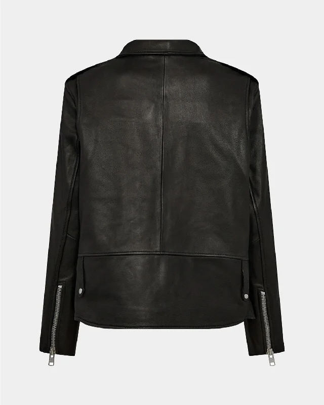 SNOS436-Leather Jacket-Black