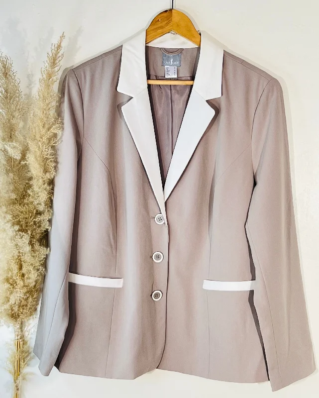 Statement Buttoned Gray Blazer