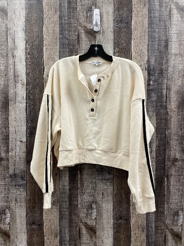 Sweatshirt Crewneck By Cme In Ivory, Size: L