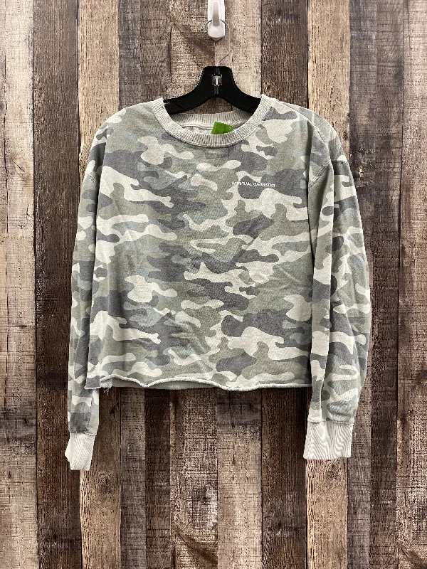 Sweatshirt Crewneck By Spiritual Gangster In Camouflage Print, Size: M