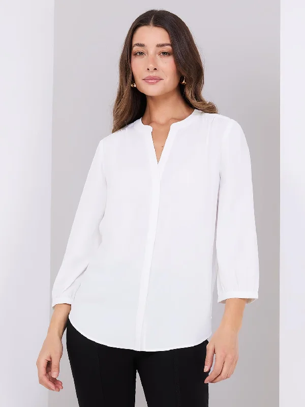 Chiffon Split Neck Blouse