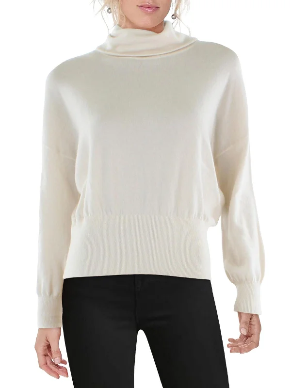 ALKIONE Womens Cashmere Long Sleeves Turtleneck Sweater