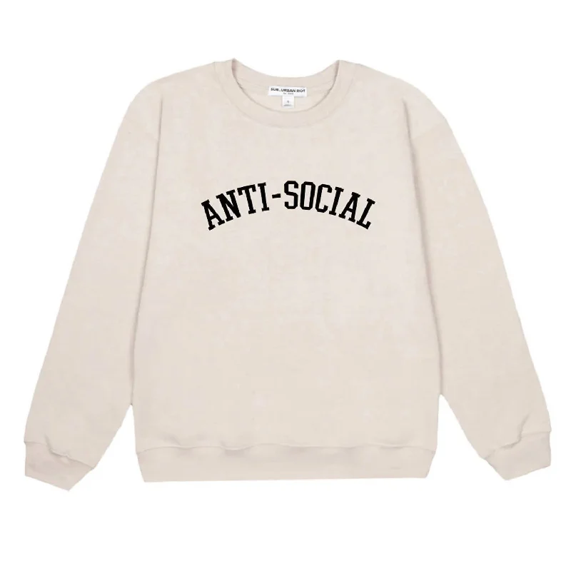 Anti Social Sweatshirt In Oat