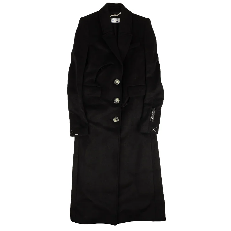 Black Half Moon Trench Coat