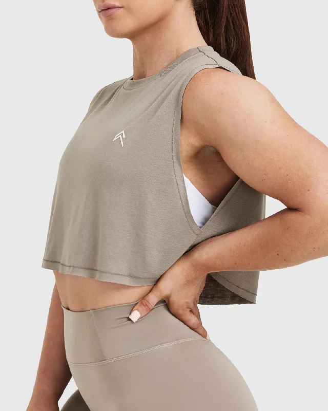 Go To Muscle Crop Vest | Minky