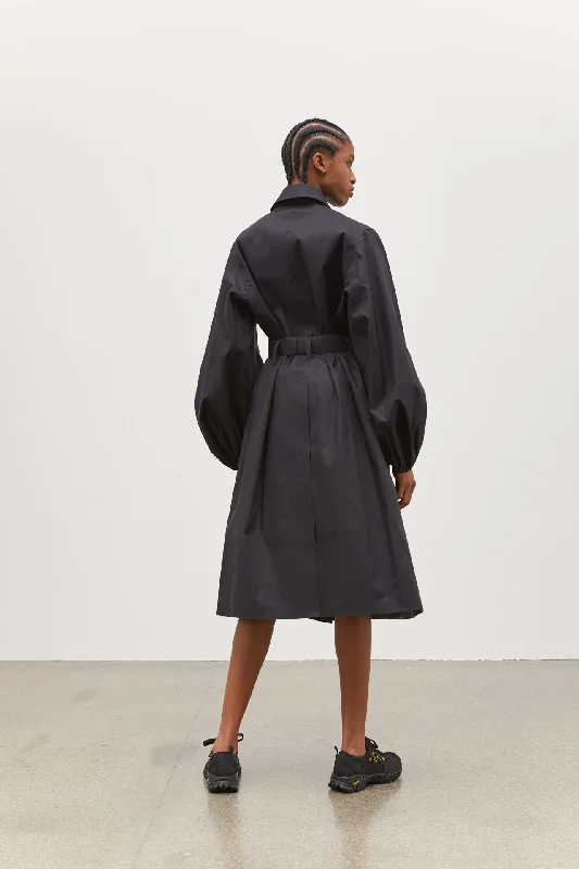 HELEN | COAT BONDED COTTON BLACK