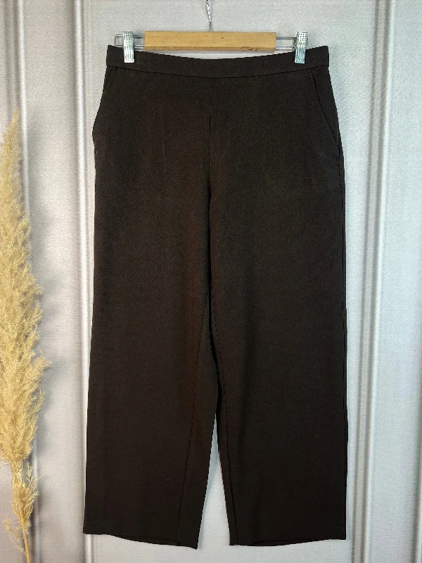 High Waist Brown Wide Leg Pants