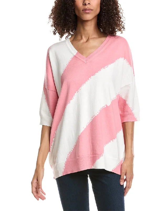 InCashmere Stripe Cashmere-Blend Pullover