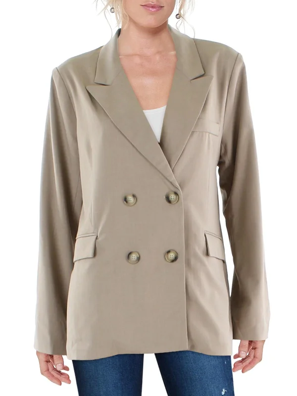 Joanie Womens Office Career Double-Breasted Blazer