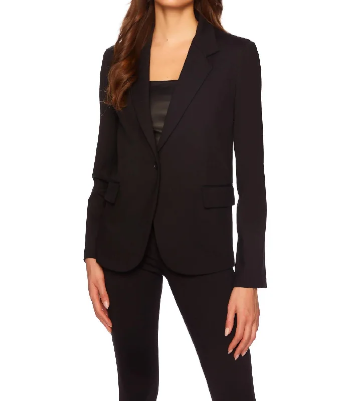 Knit Blazer In Black