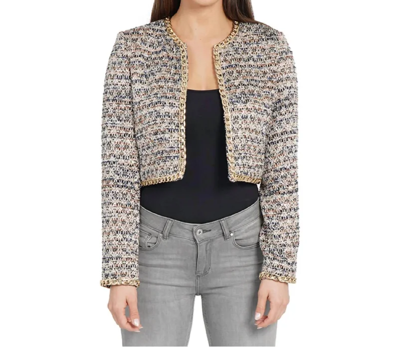 Lizzie Bolero Blazer In Brown