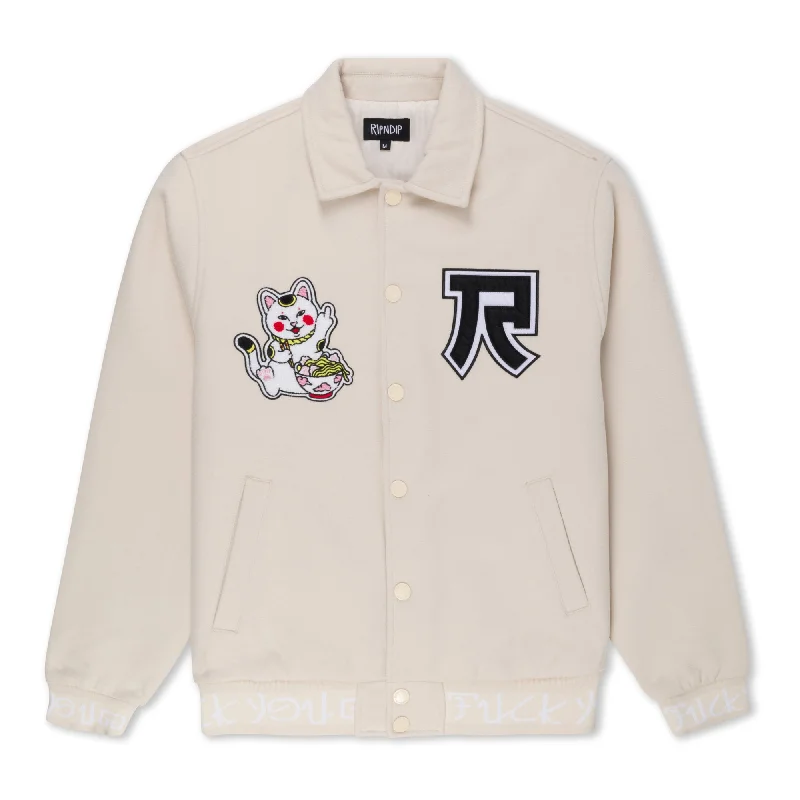 Lucky Nerm Varsity Jacket (Cream)