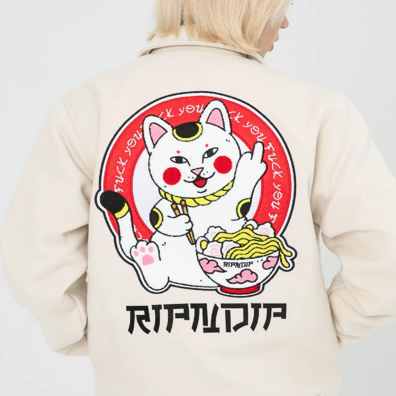 Lucky Nerm Varsity Jacket (Cream)