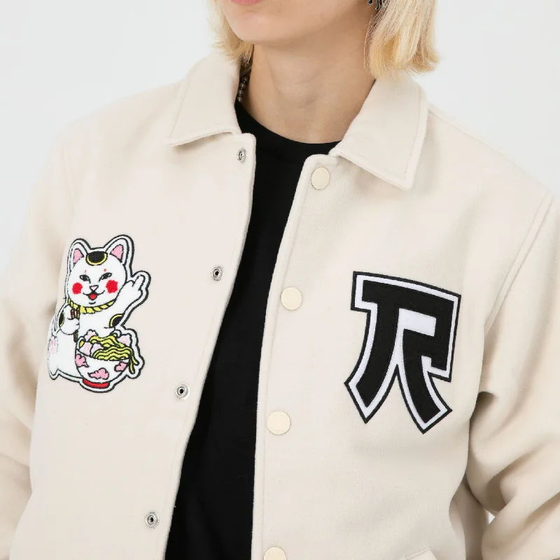 Lucky Nerm Varsity Jacket (Cream)