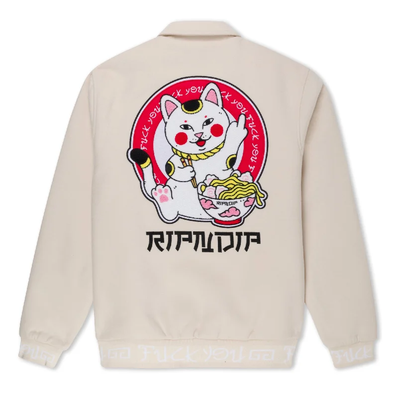 Lucky Nerm Varsity Jacket (Cream)