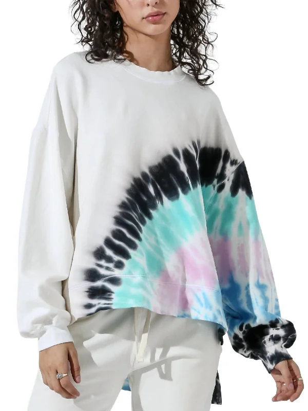 Neil Beam Sweatshirt In Cloud/azul/peony