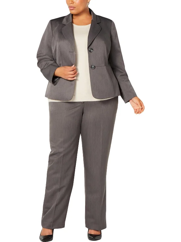 Plus Womens 2PC Work Wear Suit Pants