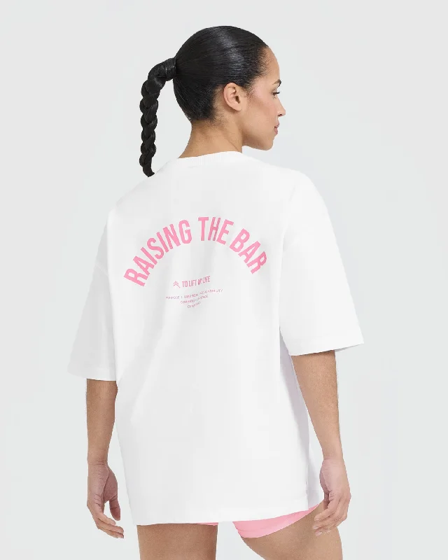 Raising The Bar Graphic Unisex T-Shirt | White