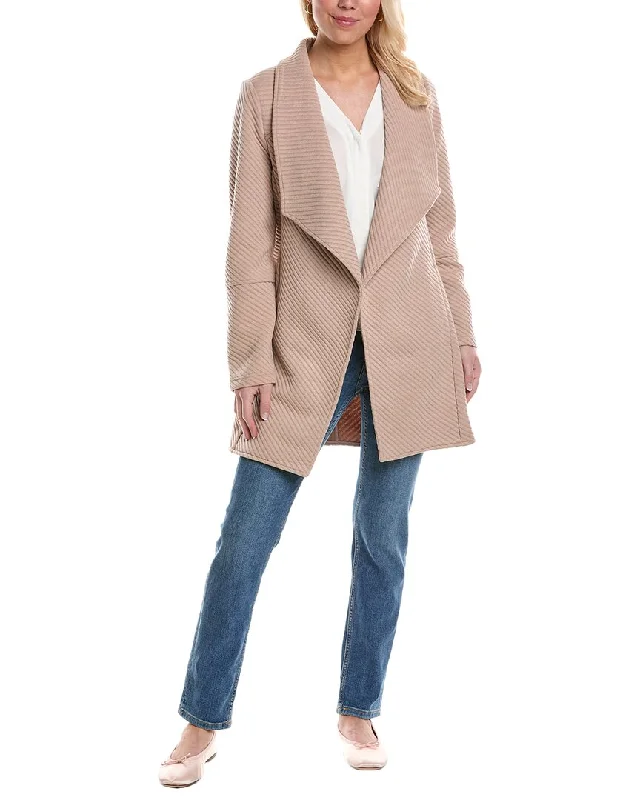 Sam Edelman Ribbed Draped Front Jacket