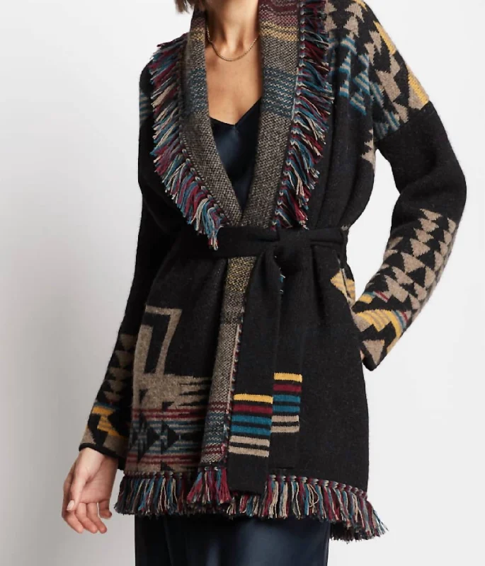 Skamania Cardigan In Black Multi