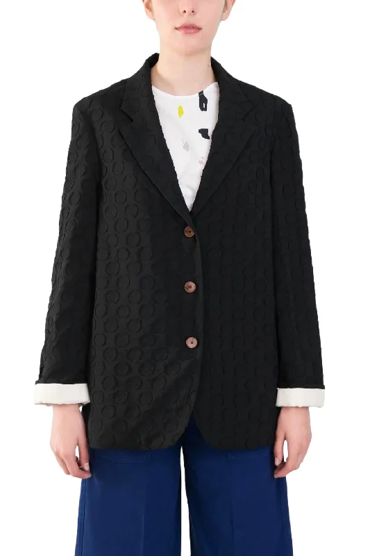 Textured Jacket In Black