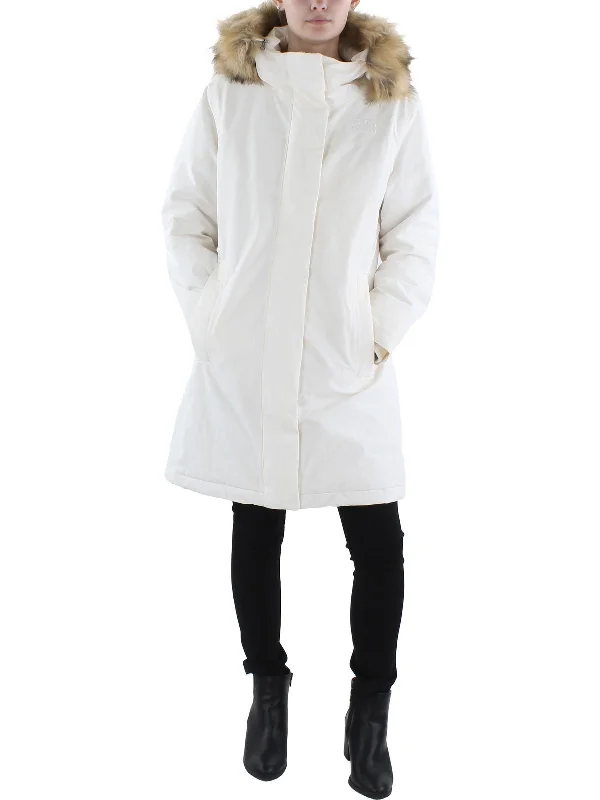 Womens Insulated Nylon Parka Coat