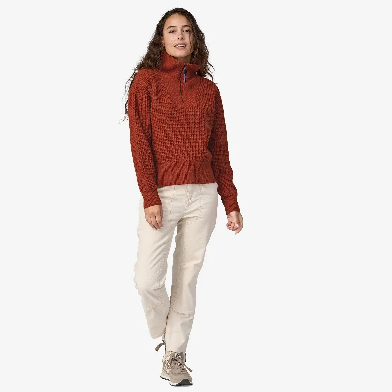 Women's Recycled Wool-Blend 1/4-Zip Sweater