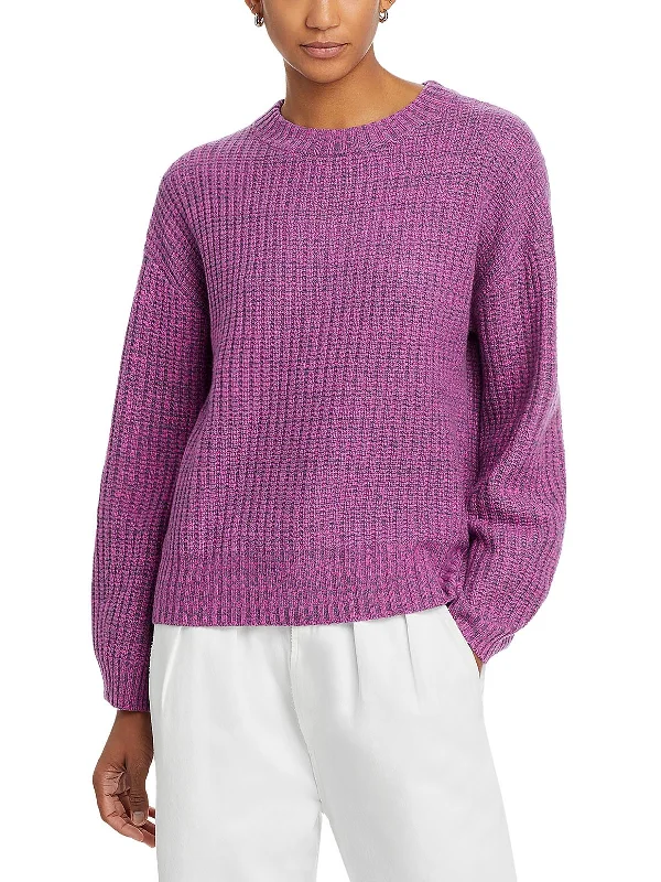 Womens Wool Cashmere Crewneck Sweater