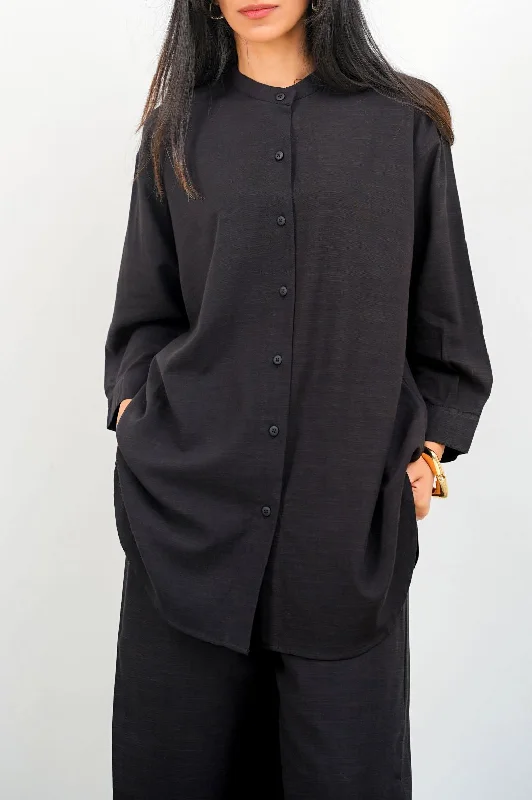 BAND COLLAR SHIRT