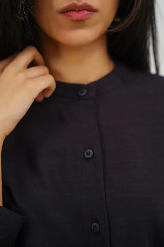 BAND COLLAR SHIRT