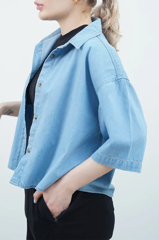 BOXY DENIM SHIRT