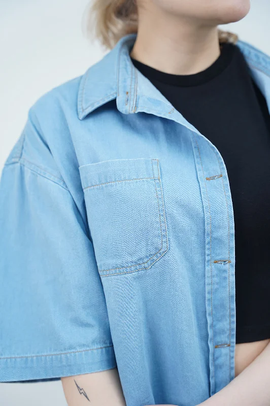 BOXY DENIM SHIRT