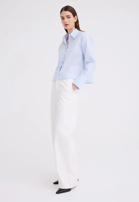 Elio Cotton Shirt - Dash Blue Stripe