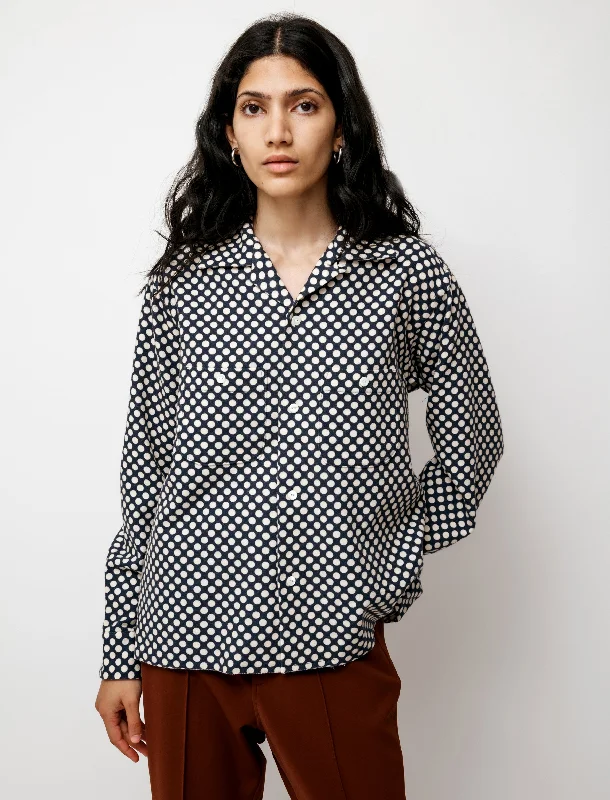 Cut Off Polka Dot Shirt Melton Wool