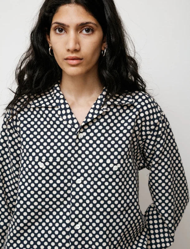 Cut Off Polka Dot Shirt Melton Wool