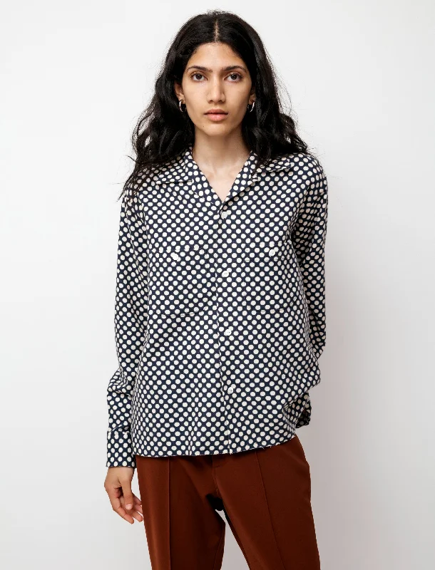 Cut Off Polka Dot Shirt Melton Wool