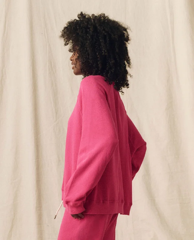 The Slouch Sweatshirt. Solid -- Fuchsia