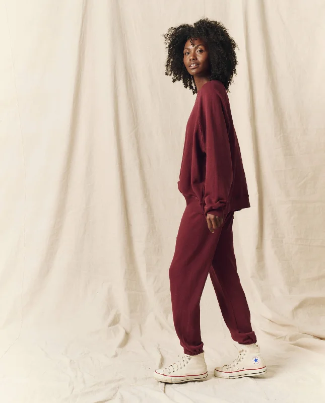 The Slouch Sweatshirt. Solid -- Mulled Wine