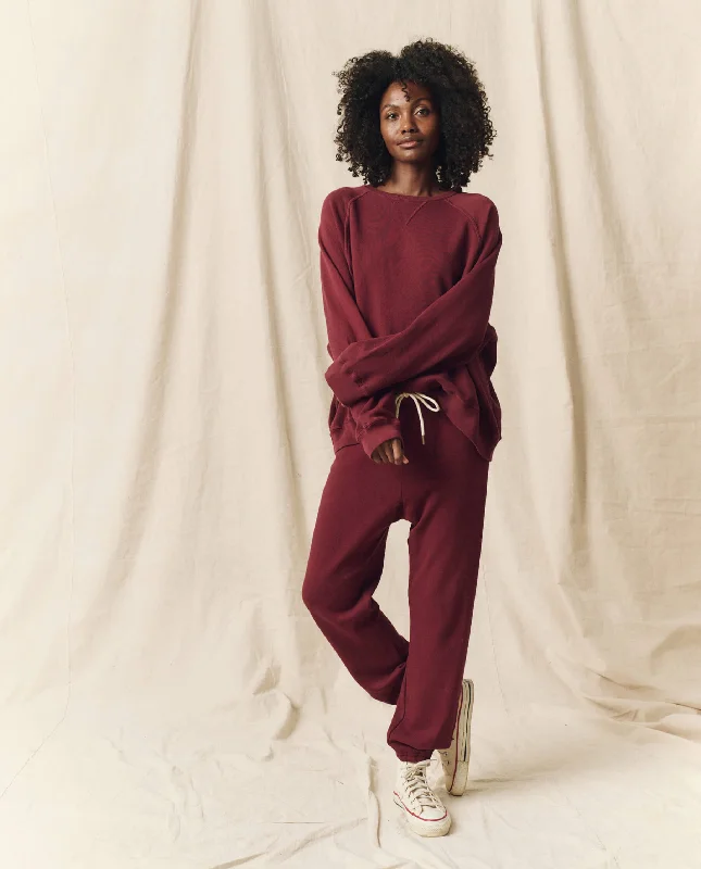 The Slouch Sweatshirt. Solid -- Mulled Wine