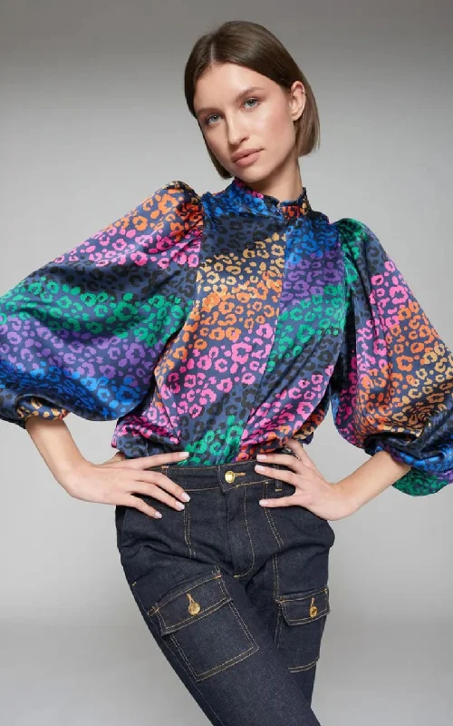 Vilagallo - Tatiana Shirt in Leopard Print