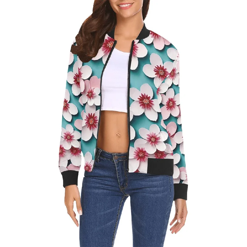 All Over Print Bomber Jacket for Women ( H19)