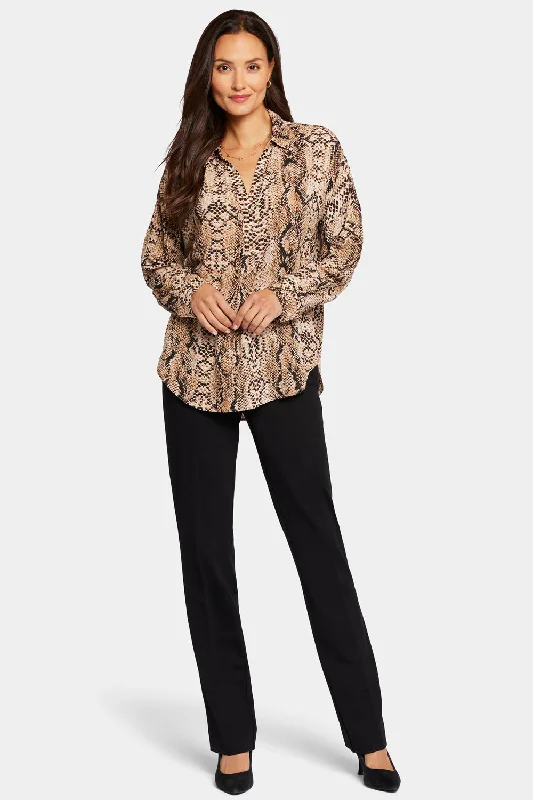 Becky Blouse - Victorian Python Pink Taupe