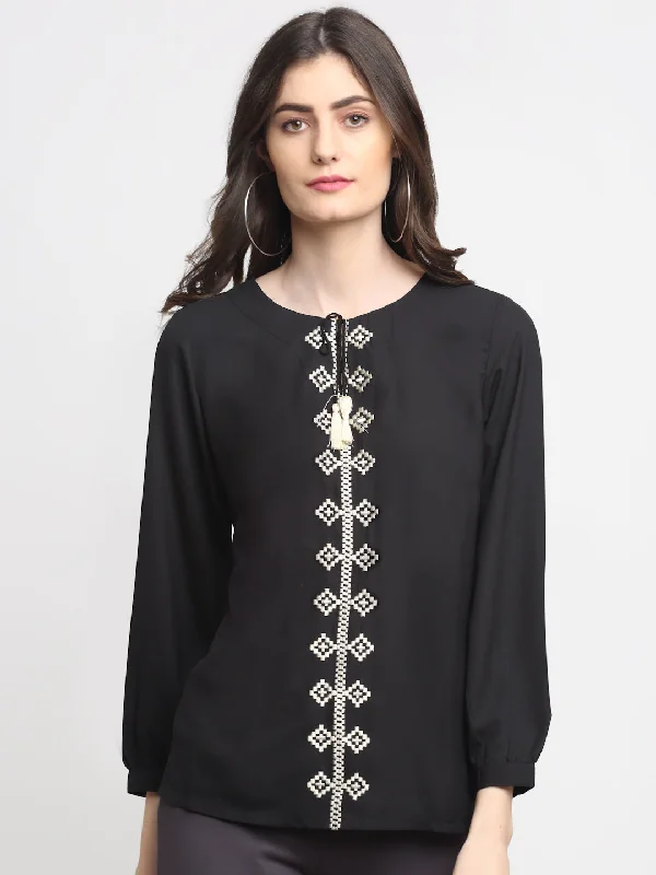 Cantabil Women's Black Tunic