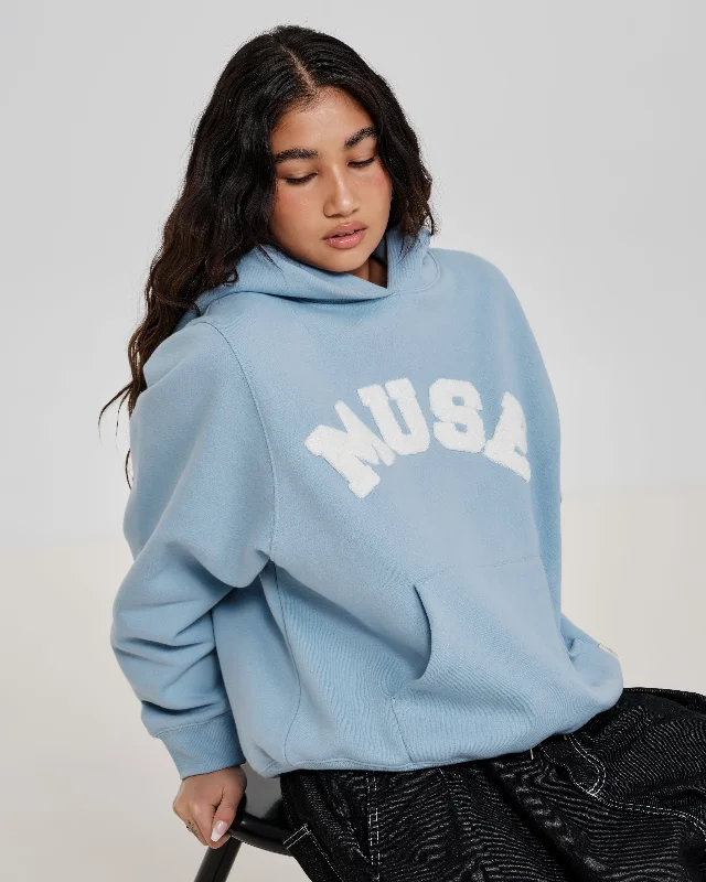 Heavyweight Chenille Hoodie - Celeste Blue