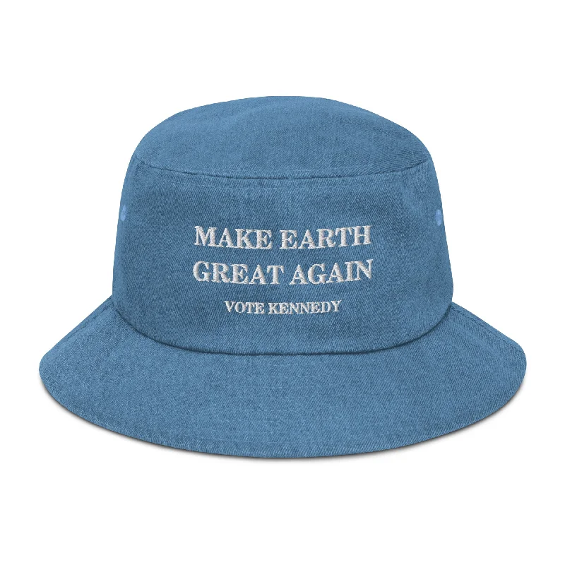 Make Earth Great Again Denim Bucket Hat