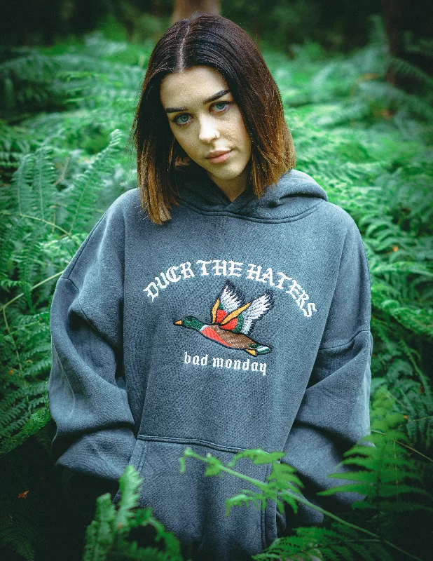 Oversized Duck The Haters Hoodie Vintage