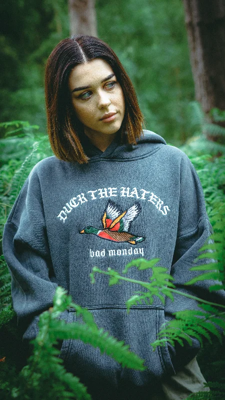 Oversized Duck The Haters Hoodie Vintage