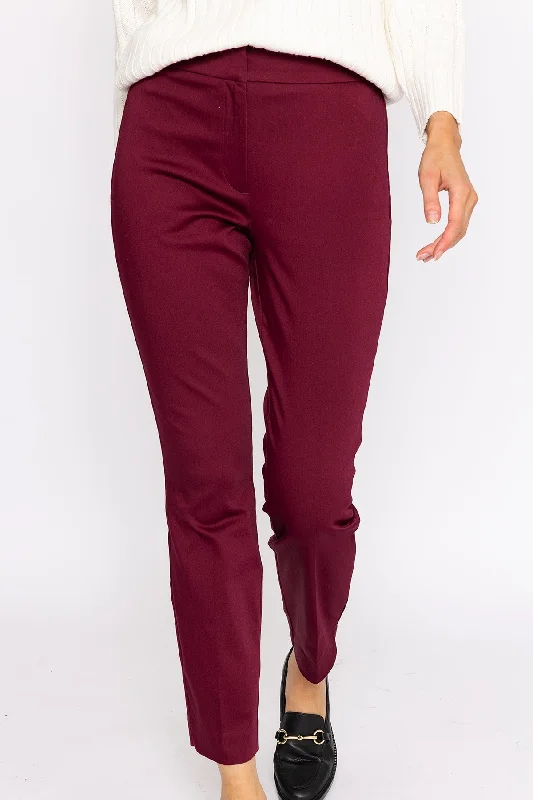 Sateen Pant in Plum